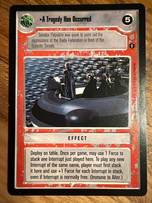 A Tragedy Has Occurred