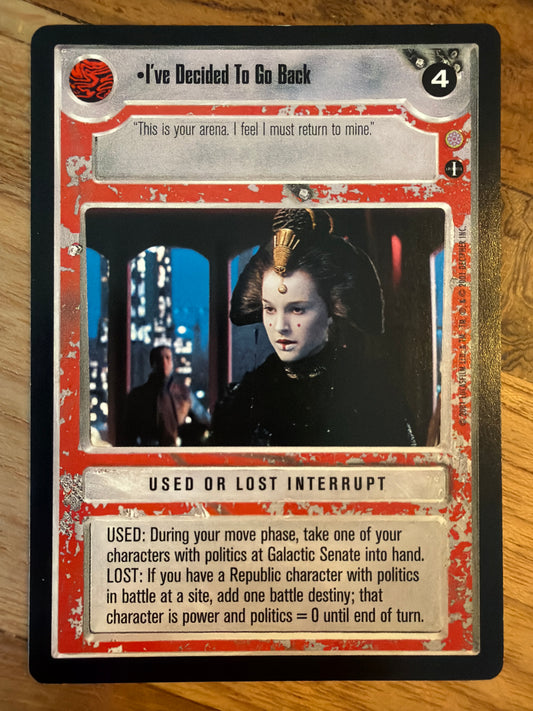 I've Decided To Go Back